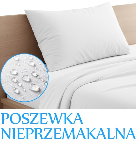 POSZEWKA NIEPRZEMAKALNA WODOODPORNA NA DUŻĄ PODUSZKĘ