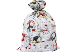 Worek na prezenty ŚWIĄTECZNE MIKOŁAJA TORBA PREZENTOWA | Bałwanki