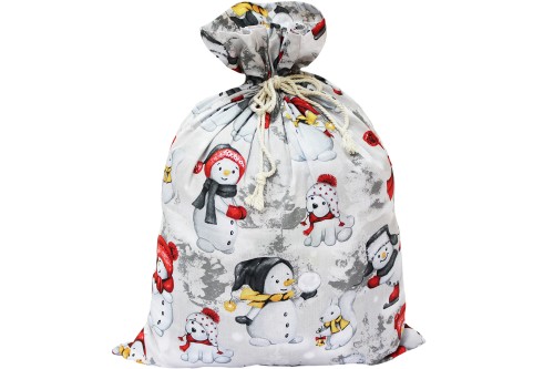 Worek na prezenty ŚWIĄTECZNE MIKOŁAJA TORBA PREZENTOWA | Bałwanki