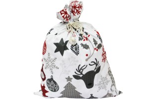 Worek na prezenty ŚWIĄTECZNE MIKOŁAJA TORBA PREZENTOWA | Renifery różne