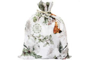 Worek na prezenty ŚWIĄTECZNE MIKOŁAJA TORBA PREZENTOWA | Zima zielona