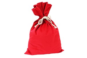 Worek na prezenty ŚWIĄTECZNE MIKOŁAJA TORBA PREZENTOWA 30x40cm | WELWET CZERWONY 