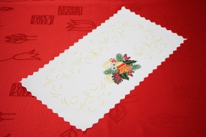 Serwetka świąteczna z nadrukiem Boże Narodzenie 25x45cm LIŚĆ DĘBU PROSTOKĄT