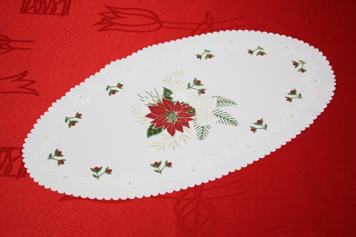 Serwetka świąteczna z nadrukiem Boże Narodzenie 25x45cm OWALIK GWIAZDA BETLEJEMSKA