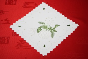 Serwetka świąteczna z nadrukiem Boże Narodzenie 30x30cm KWADRAT BOMBKA