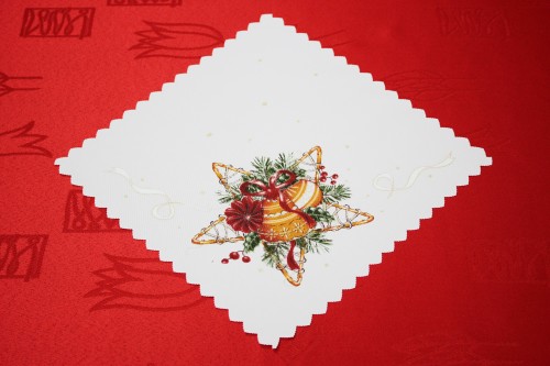 Serwetka świąteczna z nadrukiem Boże Narodzenie 30x30cm KWADRAT SŁOMKA