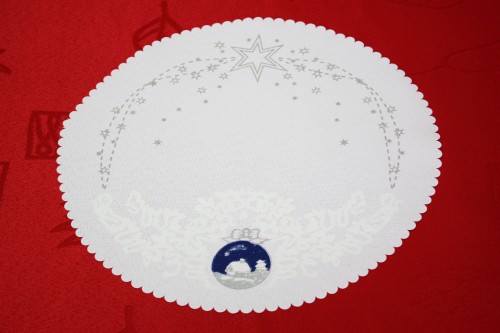 Serwetka świąteczna z nadrukiem Boże Narodzenie Fi:30cm KOŁO GRANATOWA FINLANDIA