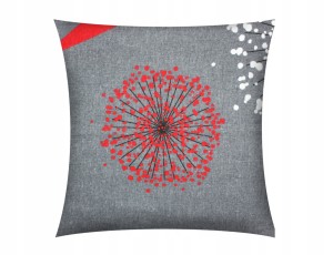 POSZEWKA NA PODUSZKĘ JASIEK 40x40cm 100% BAWEŁNA FLANELA | DMUCHAWCE CZERWONE