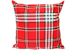 POSZEWKA NA PODUSZKĘ JASIEK 40x40cm 100% BAWEŁNA Renforce | Wykończenie satynowe | KRATA CZERWONA