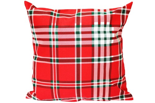 POSZEWKA NA PODUSZKĘ JASIEK 40x40cm 100% BAWEŁNA Renforce | Wykończenie satynowe | KRATA CZERWONA