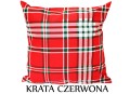POSZEWKA NA PODUSZKĘ JASIEK 40x40cm 100% BAWEŁNA Renforce | Wykończenie satynowe | KRATA CZERWONA