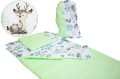ŚPIWOREK DLA DZIECKA PRZEDSZKOLAKA 70x125 cm / 75x140 cm MINKY SELEDYN + JEŻ I SARNA