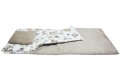 ŚPIWOREK DLA DZIECKA PRZEDSZKOLAKA 70x125 cm / 75x140 cm MINKY BEŻ + SAFARI BEŻ