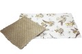 ŚPIWOREK DLA DZIECKA PRZEDSZKOLAKA 70x125 cm / 75x140 cm MINKY BEŻ + SAFARI BEŻ