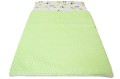 ŚPIWOREK DLA DZIECKA PRZEDSZKOLAKA 70x125 cm / 75x140 cm MINKY SELEDYN + ZOO ŻÓŁTE