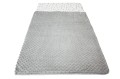 ŚPIWOREK DLA DZIECKA PRZEDSZKOLAKA 70x125 cm / 75x140 cm MINKY POPIEL + GWIAZDKI NA BIAŁYM