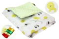 Kocyk dla dzieci i niemowląt MINKY 80x100 / 100X135 ZOO ŻÓŁTE - MINKY ZIELONY