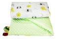 Kocyk dla dzieci i niemowląt MINKY 80x100 / 100X135 ZOO ŻÓŁTE - MINKY ZIELONY