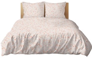 Pościel 100% BAWEŁNA Renforce | 160x200cm (poszwa) + 2x 70x80cm (poszewki) | Wykończenie satynowe | POLNY MIX NA BEŻU