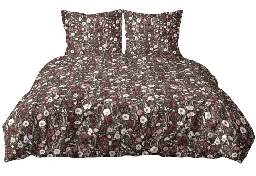 Pościel 100% BAWEŁNA Renforce | 140x200cm (poszwa) + 1x 70x80cm (poszewka) | Wykończenie satynowe | DZIKIE KWIATY.jpg