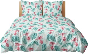 Pościel 100% BAWEŁNA Renforce | 160x200cm (poszwa) + 2x 70x80cm (poszewki) | Wykończenie satynowe | KWIAT PUSTYNI NA MIĘCIE