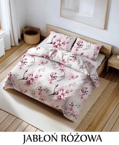 Pościel hotelowa 100% Bawełna Renforce Wykończenie Satynowe | JABŁOŃ RÓŻOWA