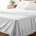 PRZEŚCIERADŁO HOTELOWE BIAŁE BEZ GUMKI NORIS 100% BAWEŁNA