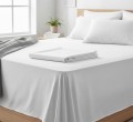 PRZEŚCIERADŁO HOTELOWE BIAŁE BEZ GUMKI NORIS 100% BAWEŁNA