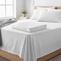 PRZEŚCIERADŁO HOTELOWE BIAŁE BEZ GUMKI NORIS 100% BAWEŁNA