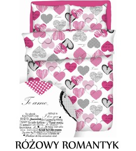 Pościel hotelowa 100% Bawełna Kora | RÓŻOWY ROMANTYK