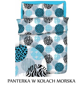 Pościel hotelowa 100% Bawełna Kora | PANTERKA W KOŁACH MORSKA