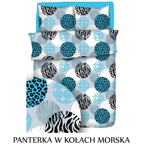 Pościel hotelowa 100% Bawełna Kora | PANTERKA W KOŁACH MORSKA.jpg
