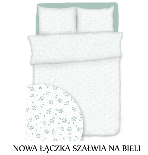 NOWA ŁĄCZKA SZAŁWIA NA BIELI NAPISPościel hotelowa 100% Bawełna Kora | NOWA ŁĄCZKA SZAŁWIA NA BIELI