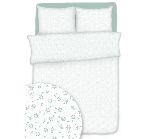 Pościel 100% BAWEŁNA KORA | 140x200cm (poszwa) + 1x 70x80cm (poszewka) | NOWA ŁACZKA SZAŁWIA NA BIELI.jpg