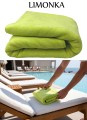 RĘCZNIK SZYBKOSCHNĄCY Z MIKROFIBRY 70x140cm FITNESS PRO - LIMONKA
