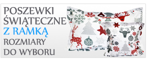 Poszewki świąteczne różne rozmiary z ramką
