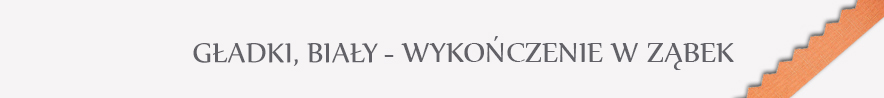 Obrusy białe, deseń deszczyk wykończone w ząbek